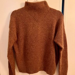 Madewell Mockneck Sweater in Heather Cumin